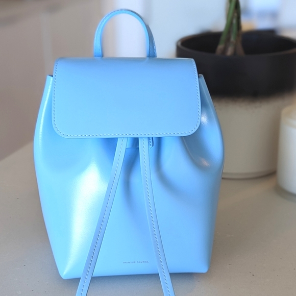 NWT MANSUR GAVRIEL Mini Lady Backpack - Sky Blue - Picture 1 of 6